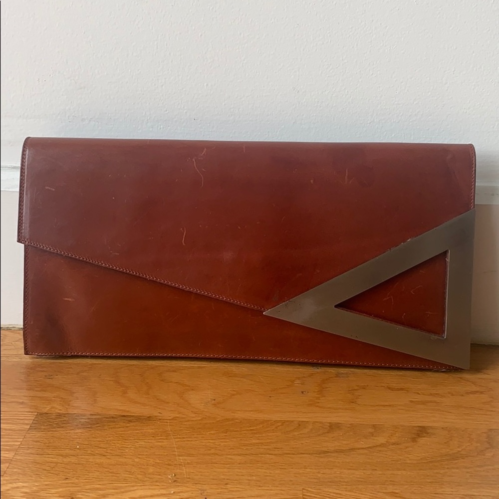 Vintage leather clutch Made in Italy